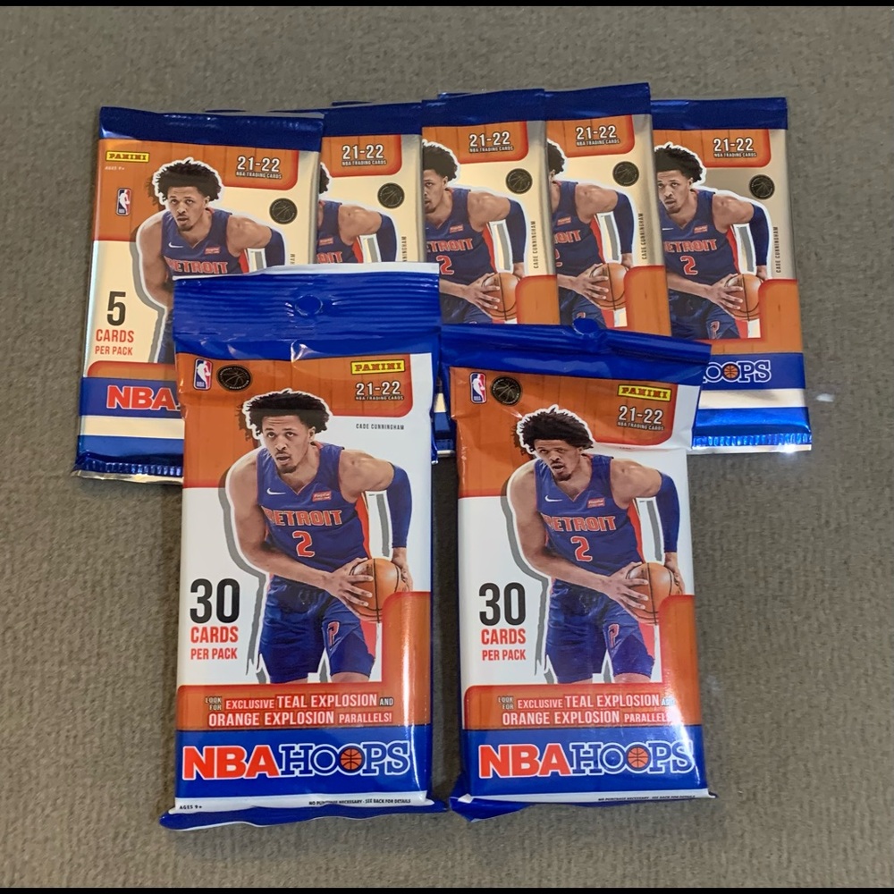 2021-22 NBA Hoops Lot NEW Sealed 7 PACKS!
